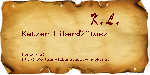 Katzer Liberátusz névjegykártya